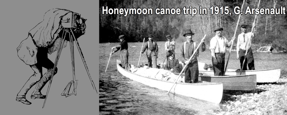 Honeymoon canoe trip in 1915, G. Arsenault